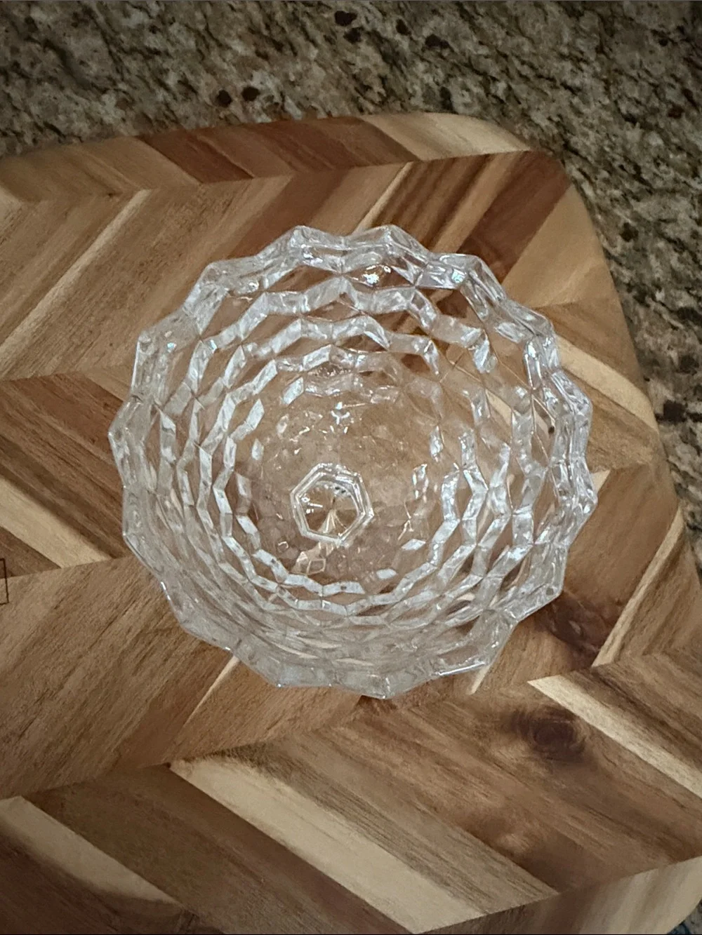 Vintage Fostoria clear footed candy dish or server